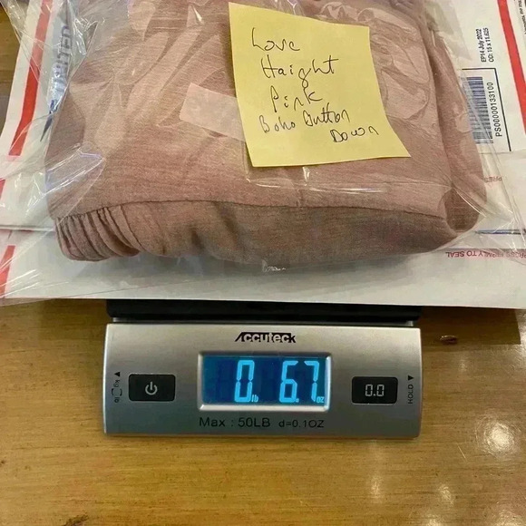 Women's Pink Cotton Gauze Frayed Boho Collared Blouse Large Love Haight - Picture 13 of 13